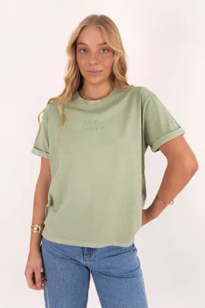Huntleigh Oversized Tee Iceberg Green Pocket Design
