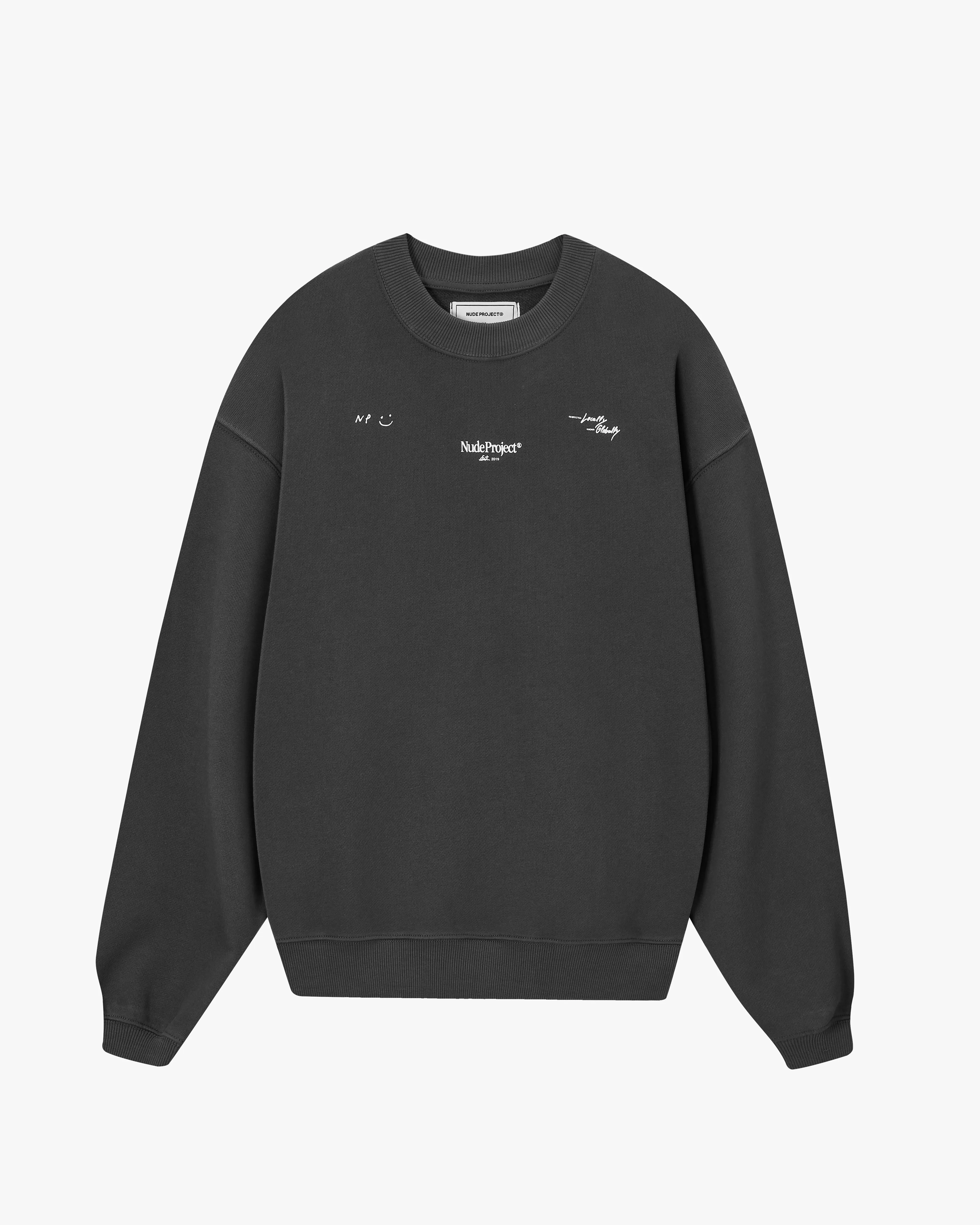 label accents soft fit Global Soon Sweatshirt Ash