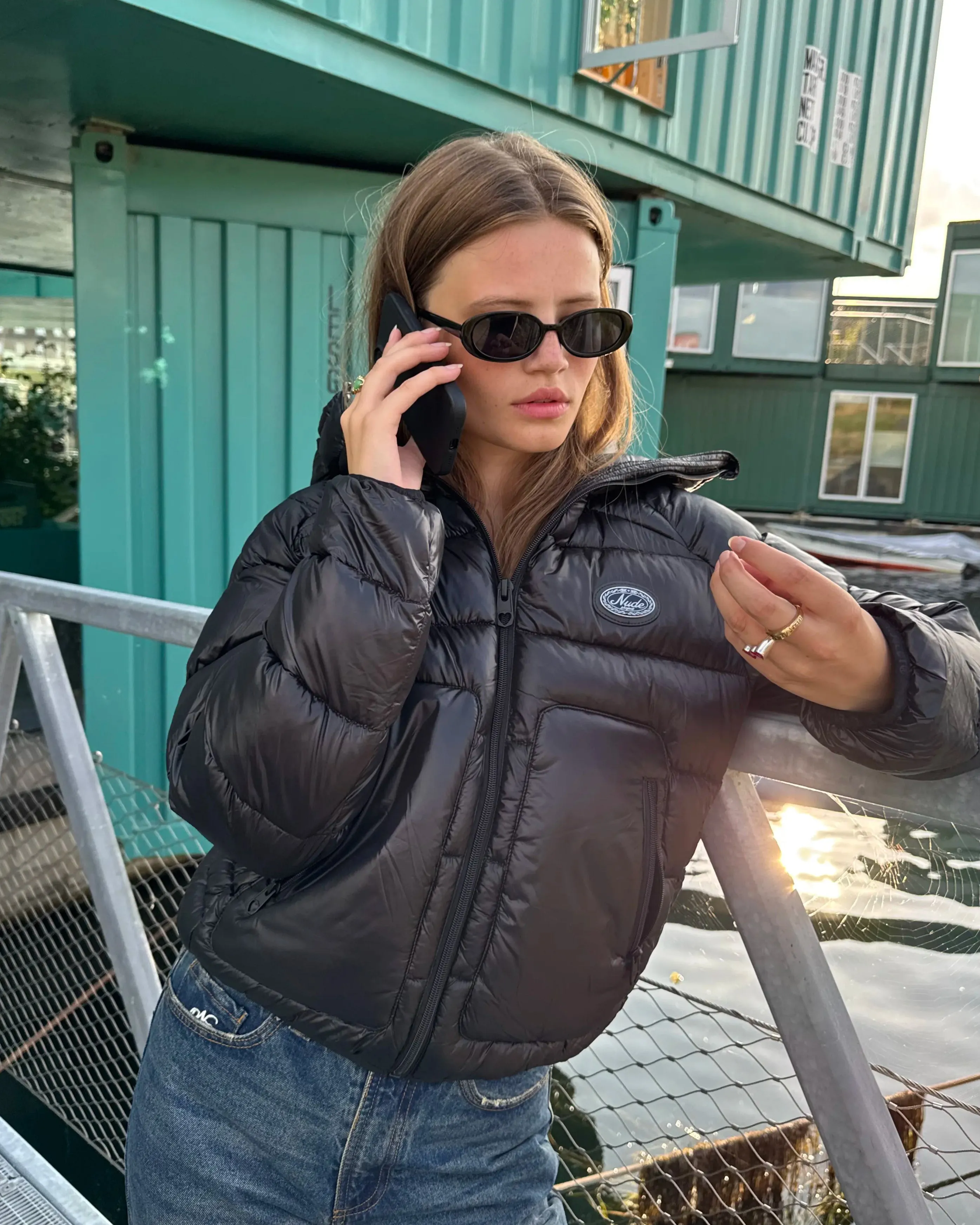 Neutral palette PFC Free Waterproofing Iconic Puffer Jacket Black