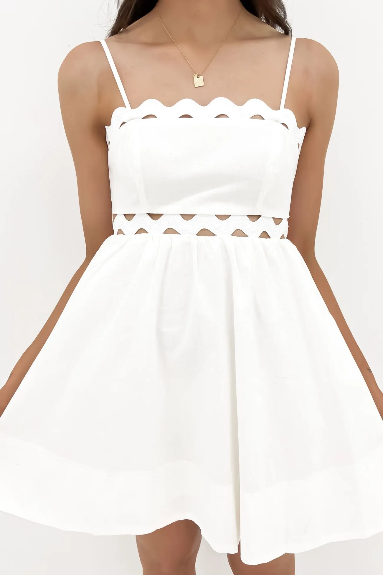 Indigo Mini Dress White Perfect Fit Wear