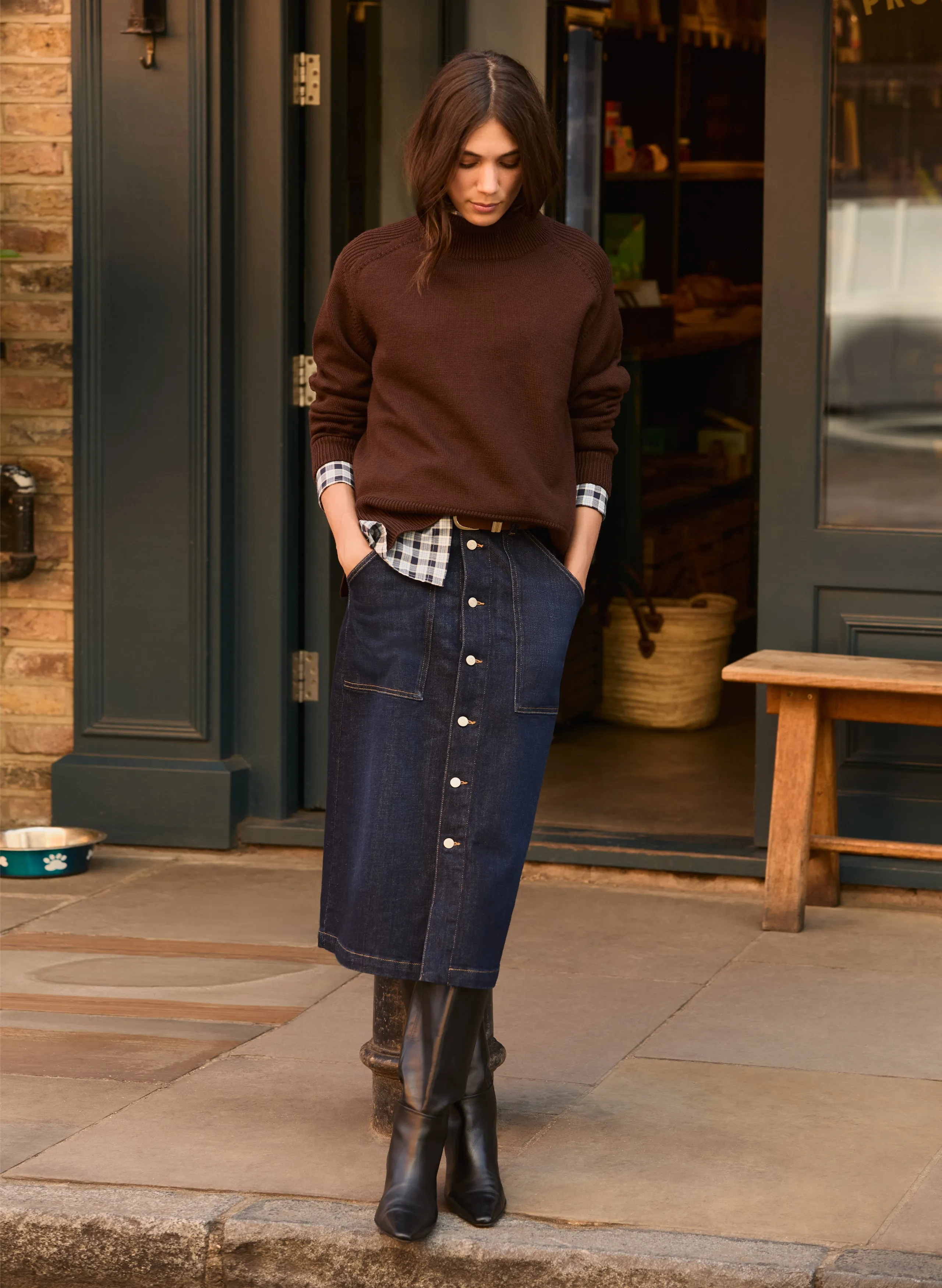 Iola Regenerative Merino Turtleneck Jumper Flexible Knit Construction Odor Resistant Treatment