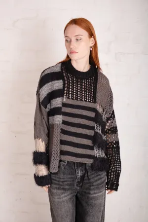 Timeless Pick Compound Patchwork Stripe Knit