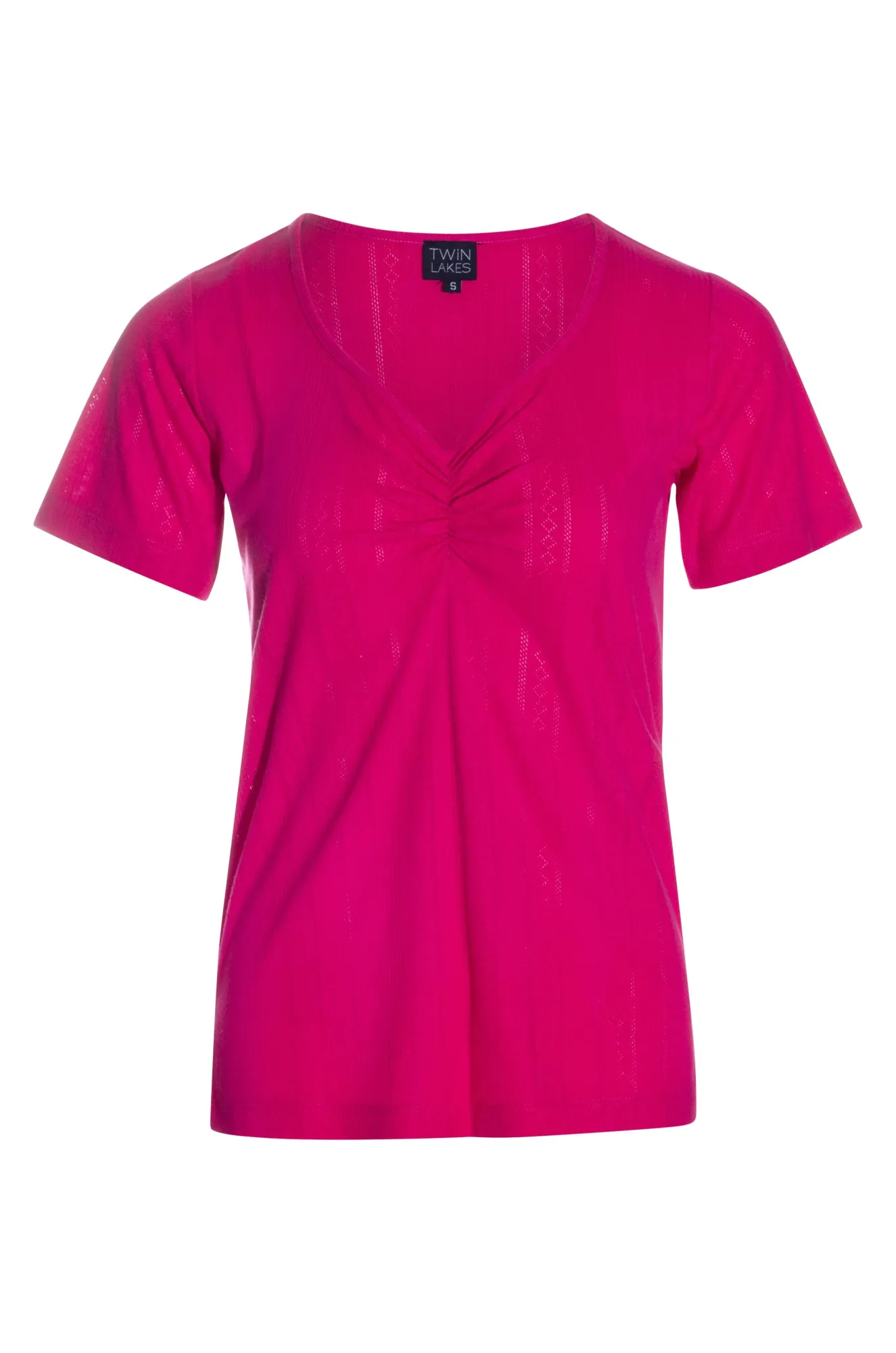 Formal Tone Love Core Jacquard Rib Top | CERISE | 6011AR