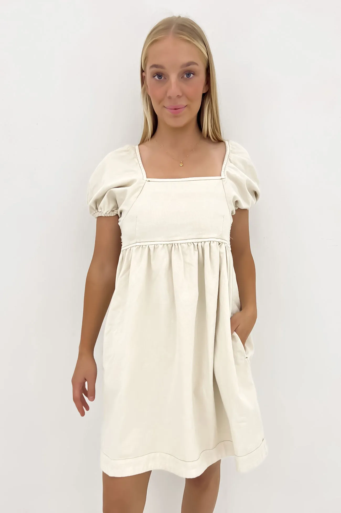 Jade Dress Ecru Casual event dress Standout Feature