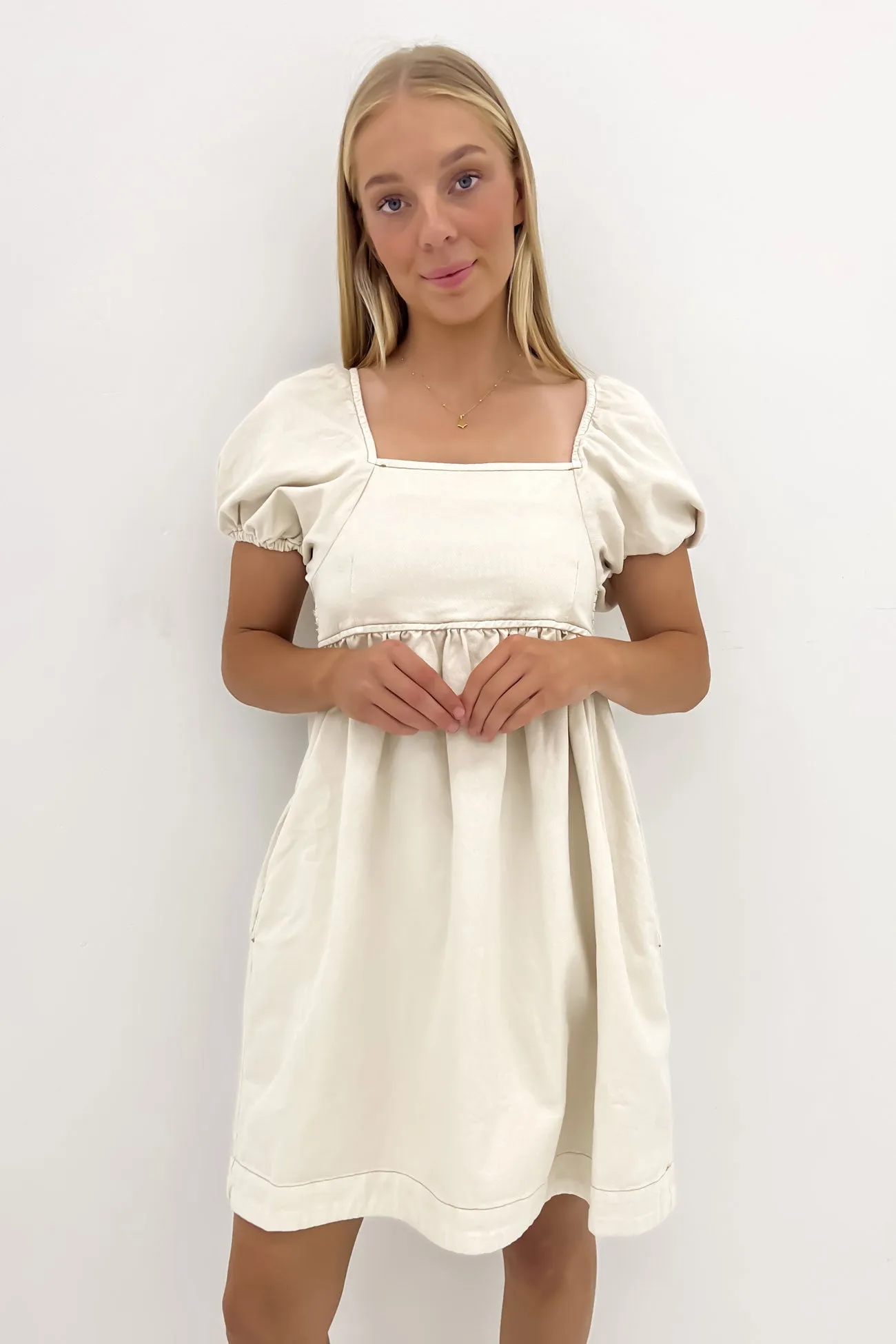 Jade Dress Ecru Effortless Layering