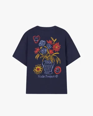 Jarron Tee Navy EcoFriendlyTextile