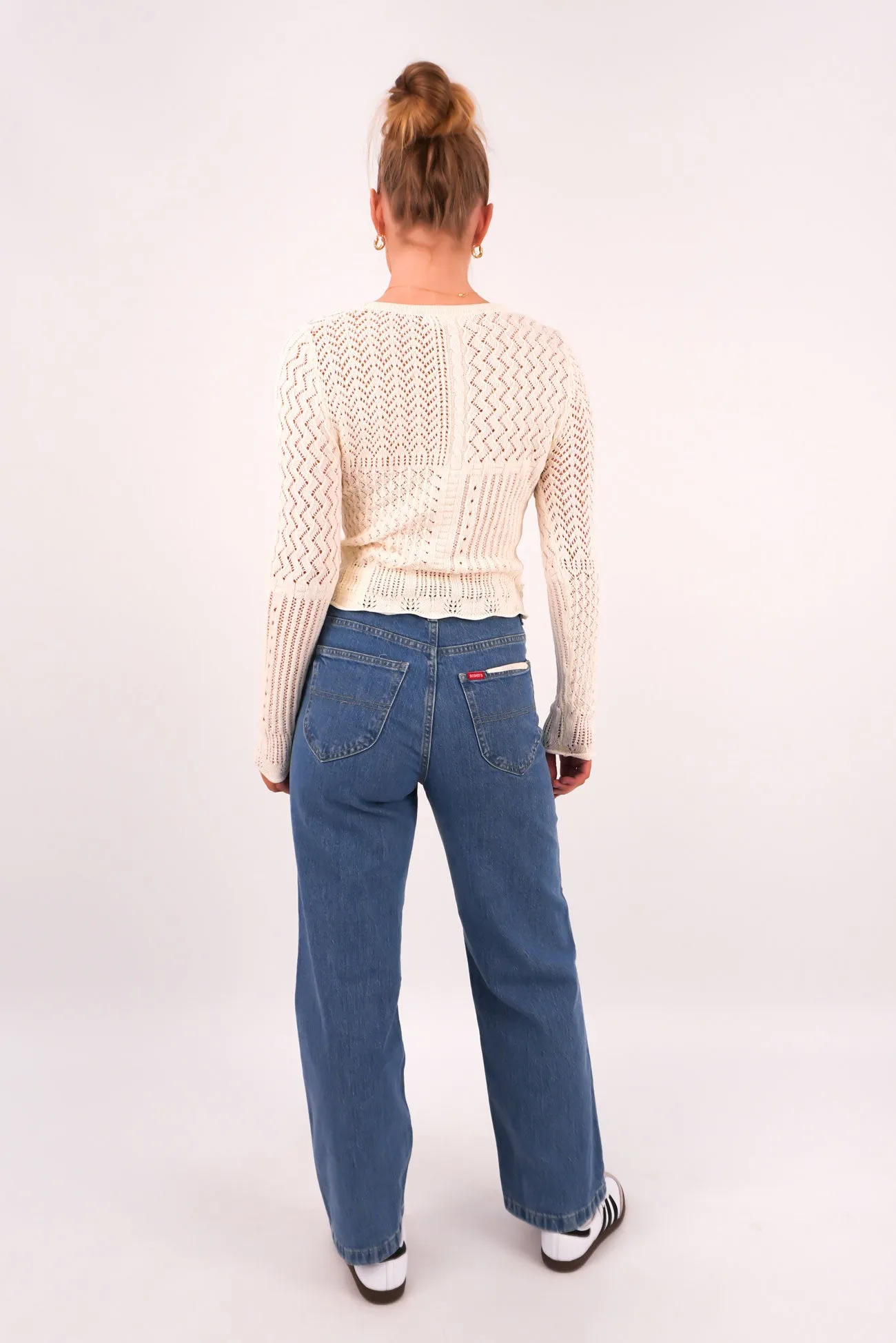 Campus Vibe Jasmine Knit Top Cream