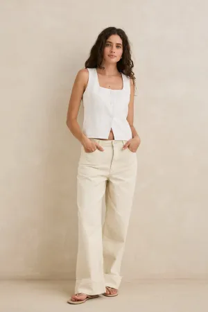 Warm Layer Jasper Turnback Pant White