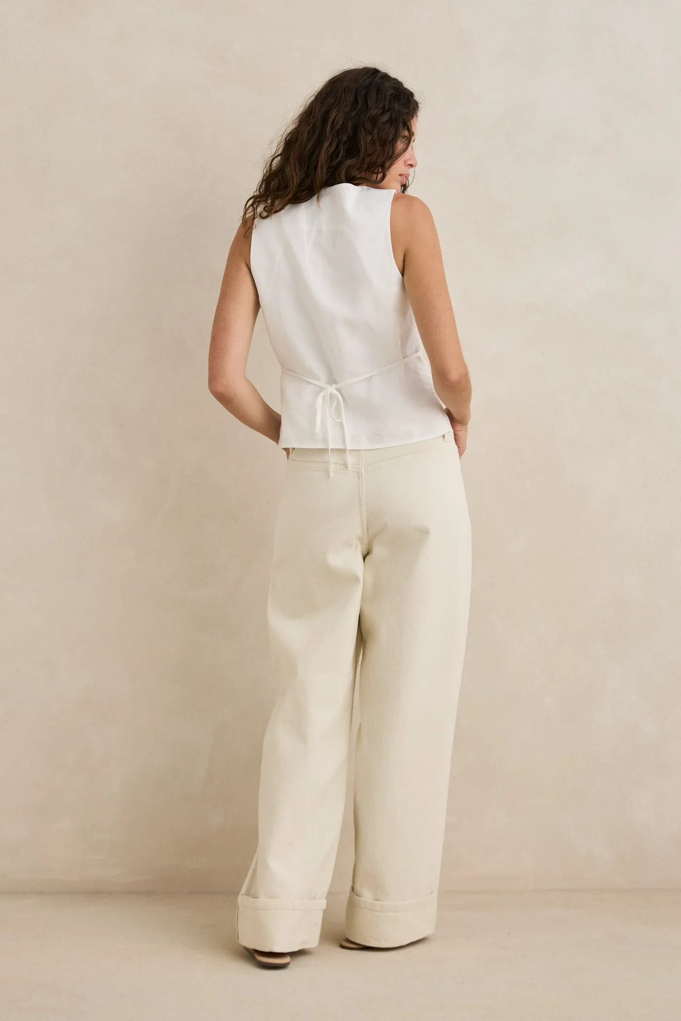 Jasper Turnback Pant White Movement Comfort