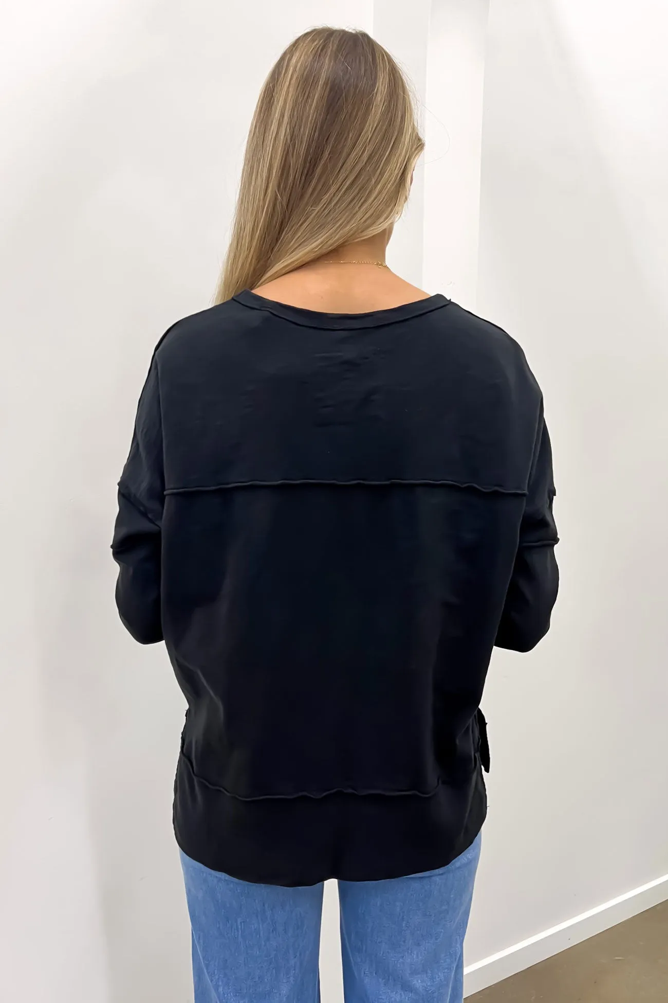 Jayne Throw On Top Black FadeResistantDye