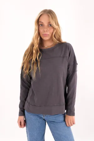 Jayne Throw On Top Charcoal Low Maintenance