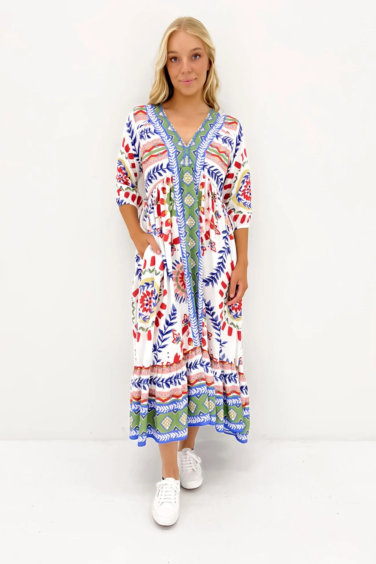 Jed Midi Dress Baja Layered Comfort Daily Favorite