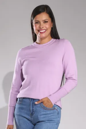 LowImpact Dye Timeless Basic Jersey - Knitwear | WISTERIA | 0011B1