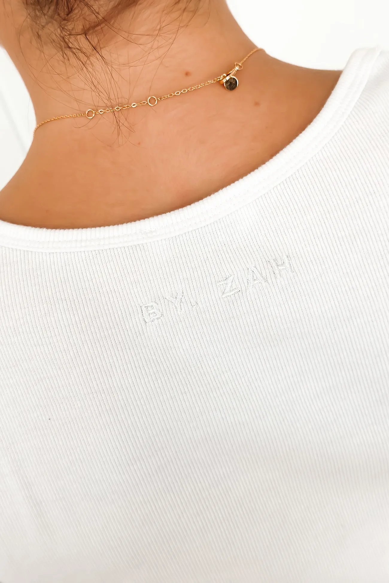 Jordyn Rib Tee White Everyday Wearable Quick-Drying Shirt