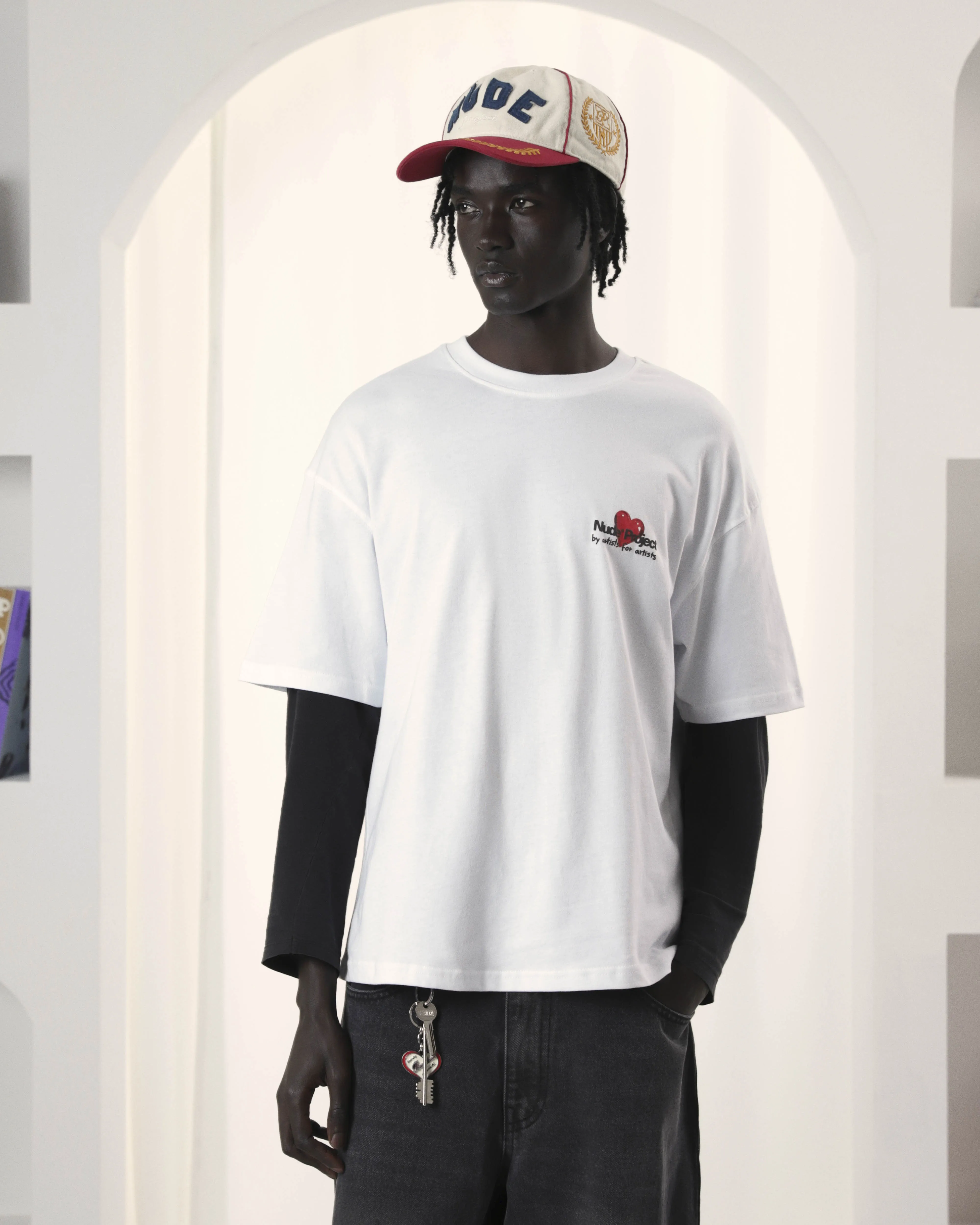 FadeResistant Dye Juicy Cherry Tee White