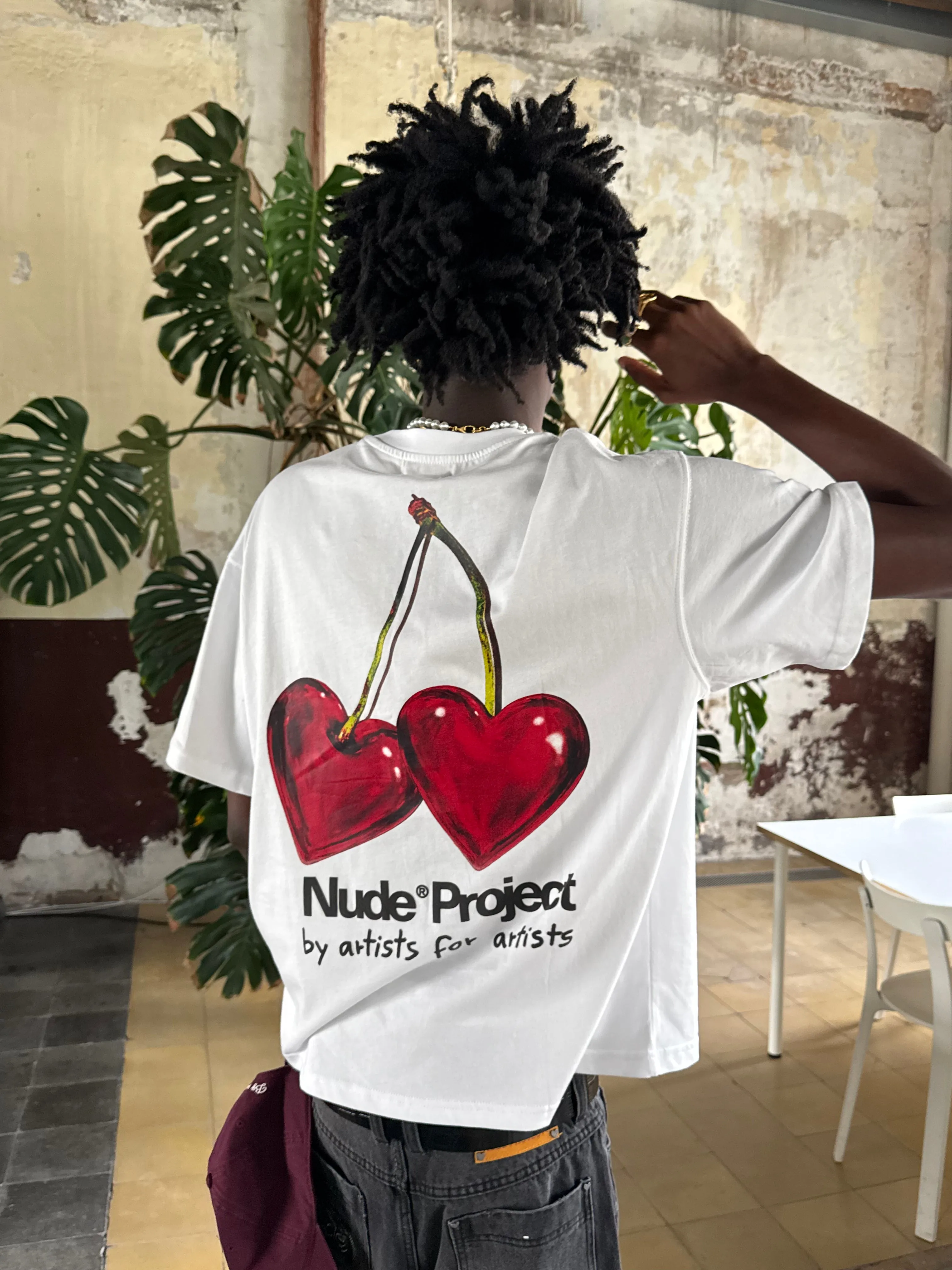 Juicy Cherry Tee White Glow Up