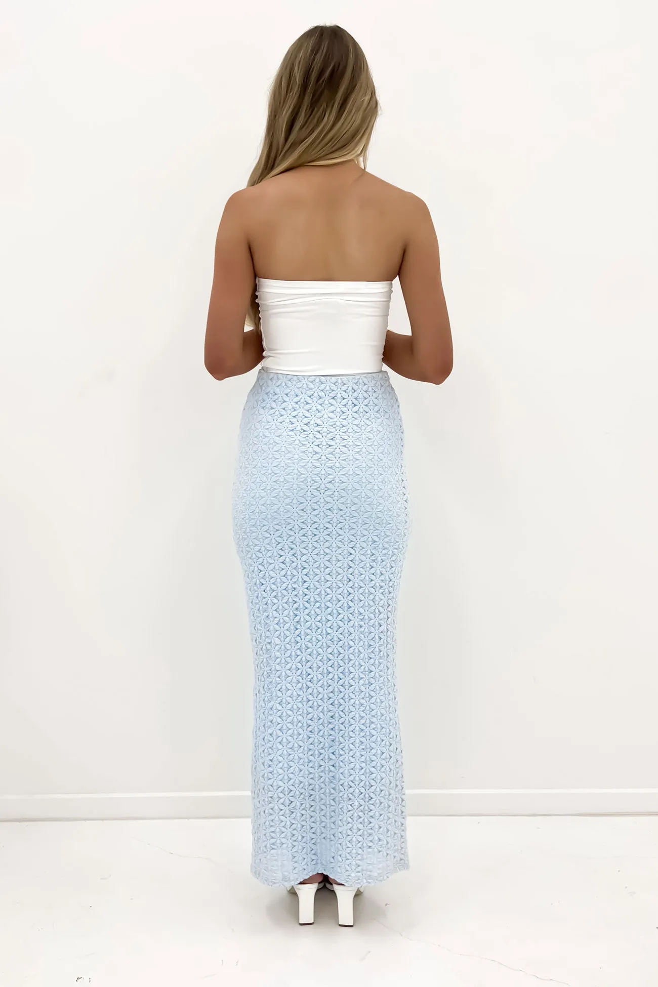 Chic casual Classic Choice Julianna Maxi Skirt Blue