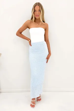 Julianna Maxi Skirt Blue Eco Friendly Dye natural fiber