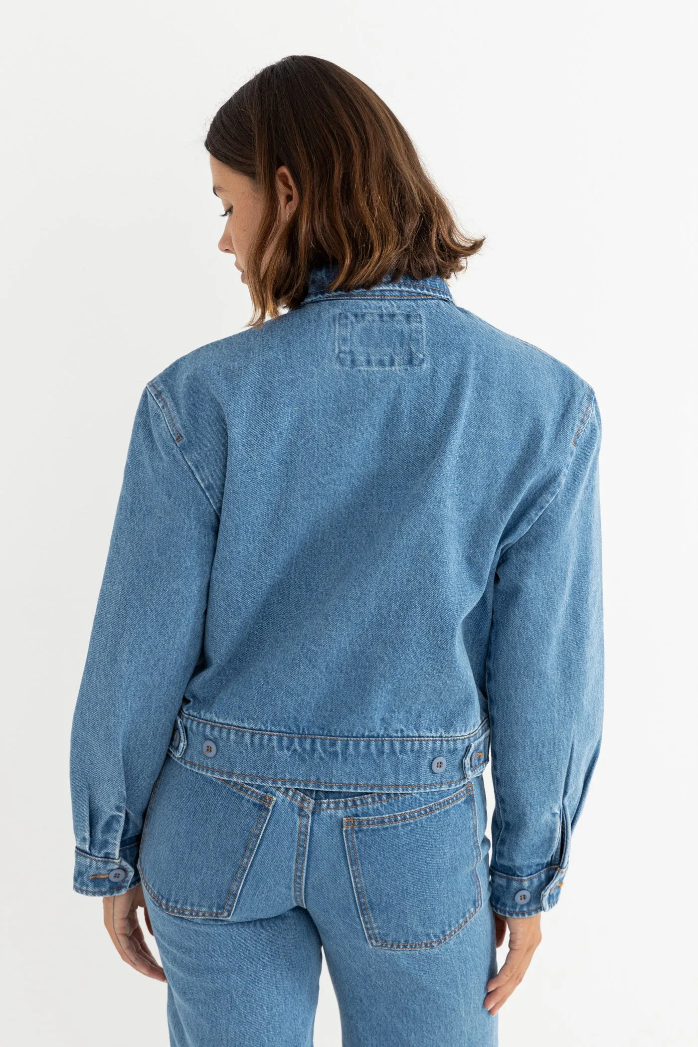 Packable design Juliet Denim Jacket Washed Blue