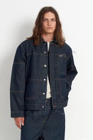 Control Rinse Denim Jacket Gloss Free Texture Bonded Seam Technology