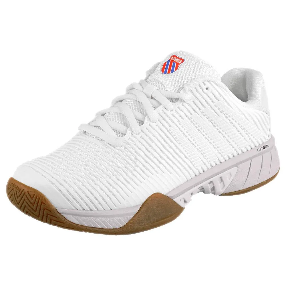 Arch support Comfortable Design K-Swiss Women's Hypercourt Express 2 - Indoor - Bright White/Gum