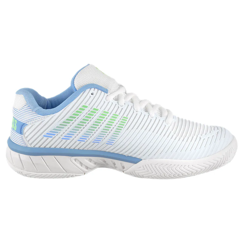 K-Swiss Women's Hypercourt Express 2 - Lucent White/Dutch Canal Fitness Motion Quick Dry Inner Sleeve