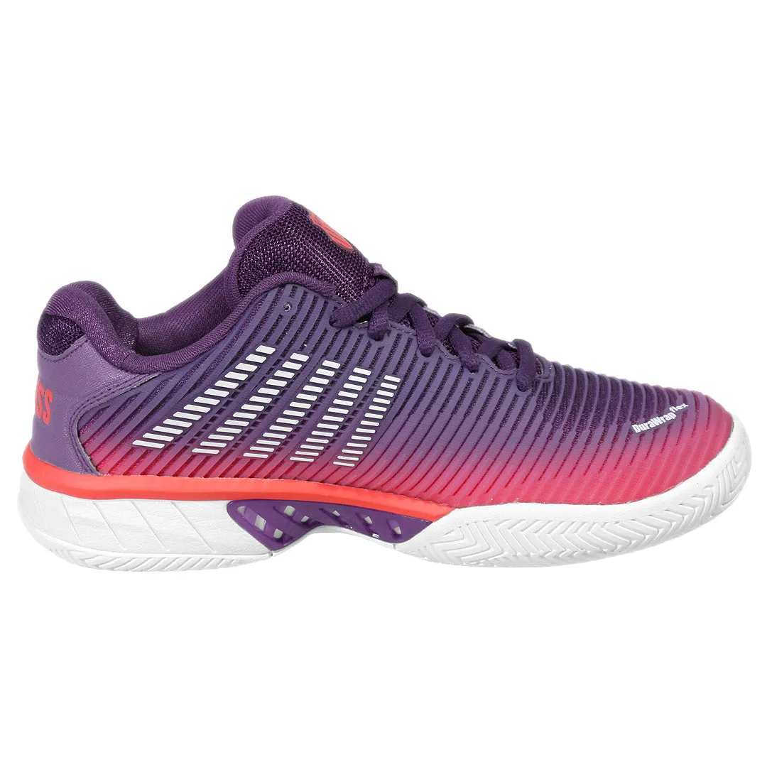 K-Swiss Women's Hypercourt Express 2 - Purple Plumeria/Hot Coral Urban Fit Shock Diffusing Midsole