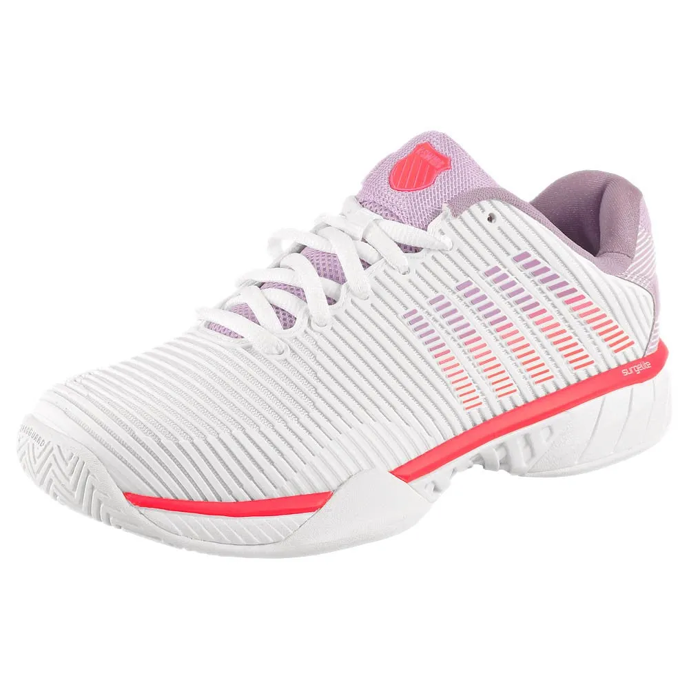 Hyper Elastic Response On The Go K-Swiss Women's Hypercourt Express 2 - Wide - White/Orchid Petal