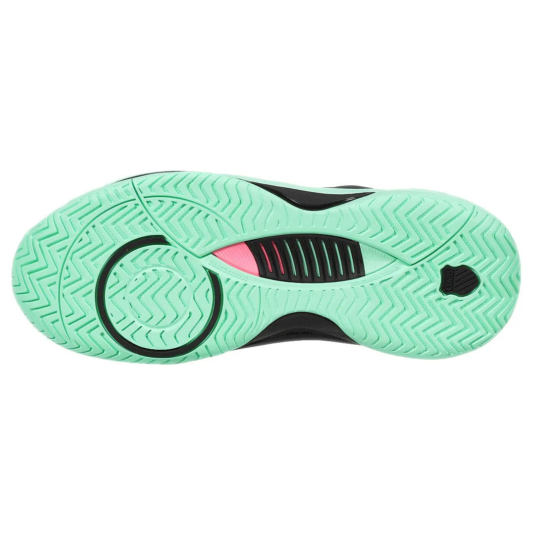 Good Traction Soft Interior K-Swiss Women's Hypercourt Supreme 2 - Black/Neon Mint