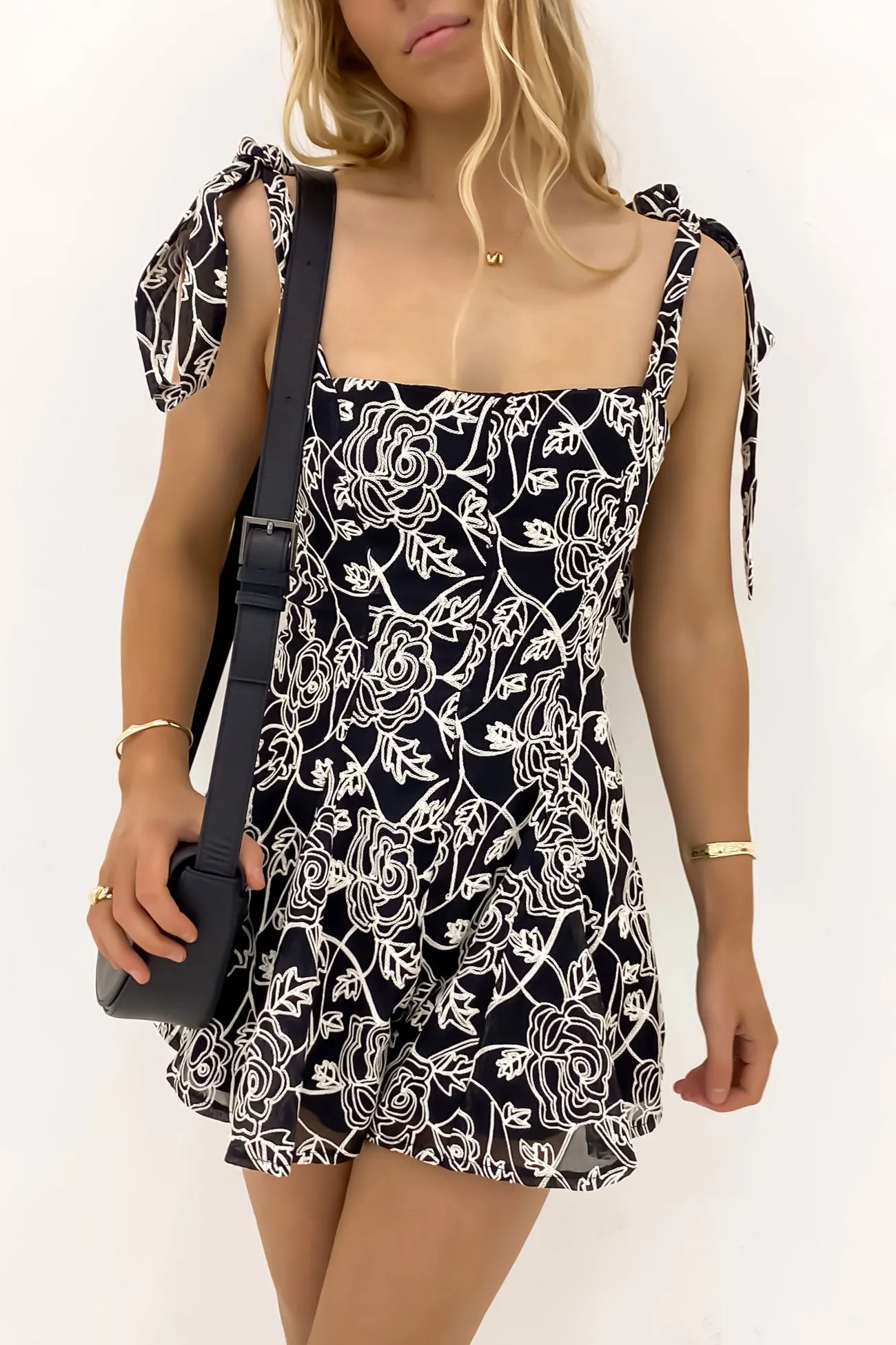 Karla Playsuit Black White Glass Fit Sporty Joggers