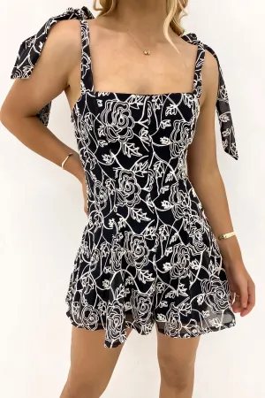 Fashion Design Karla Playsuit Black White