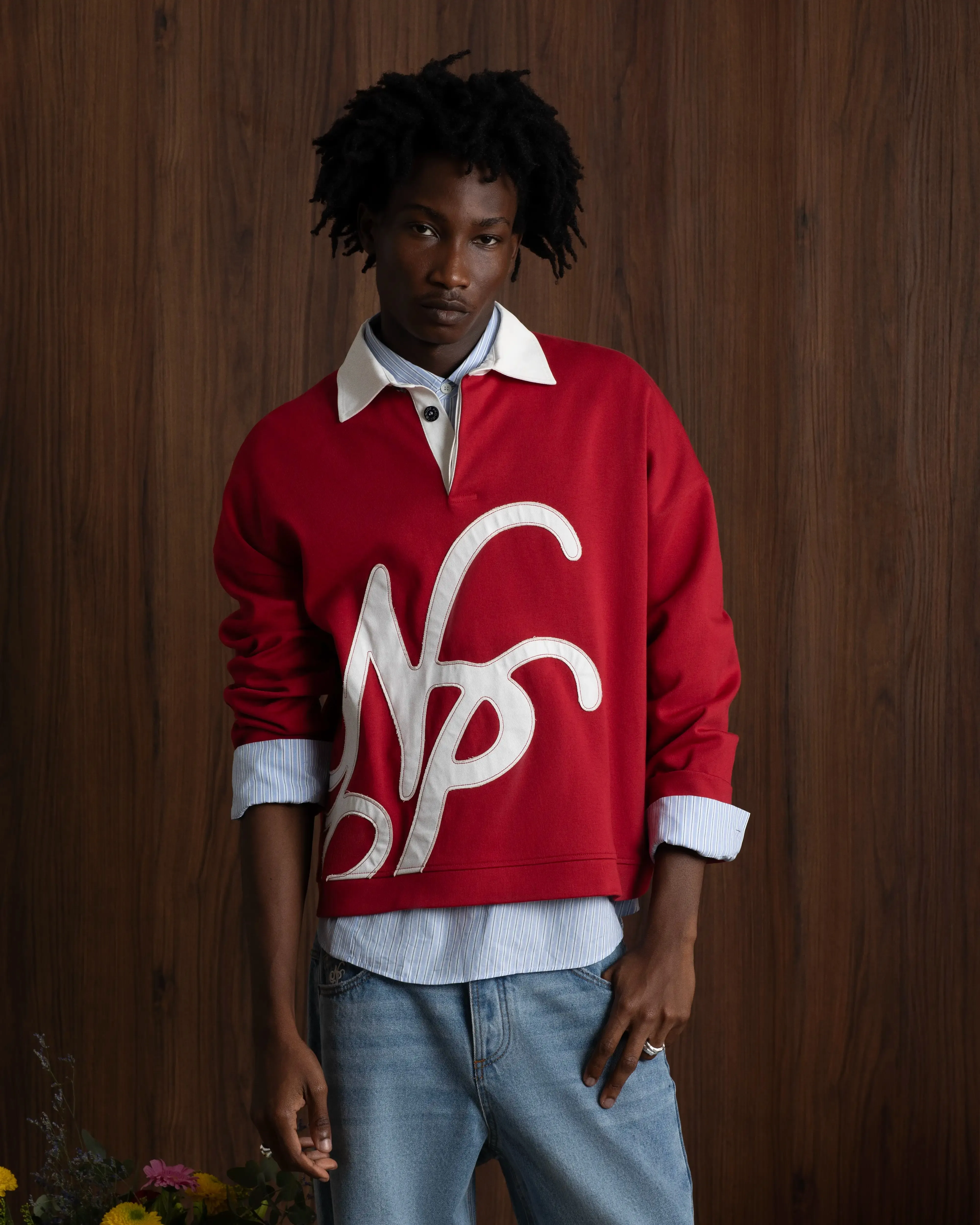 NonSlipGrip Keef Polo Rugby Red