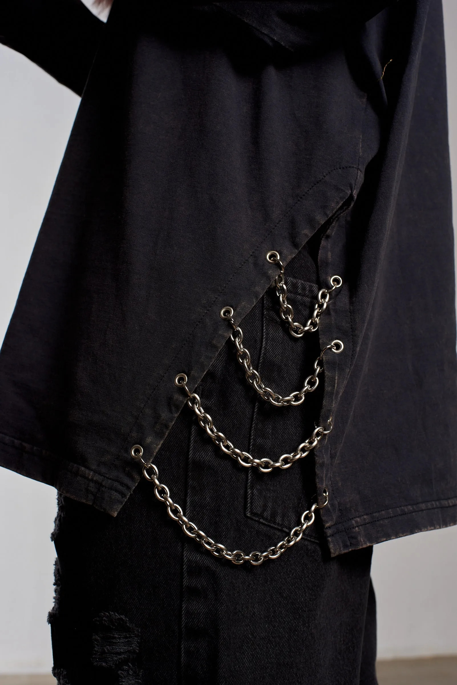 Keeper Oversized Chain Tee Strong Denim Elegant Layer