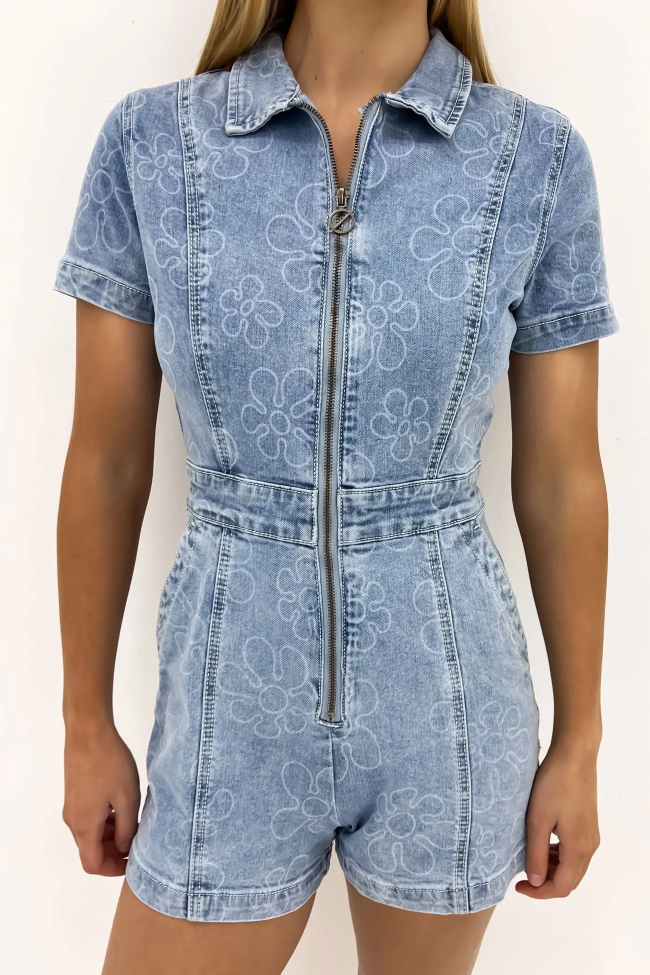Kendrick Playsuit Light Blue TearResistant