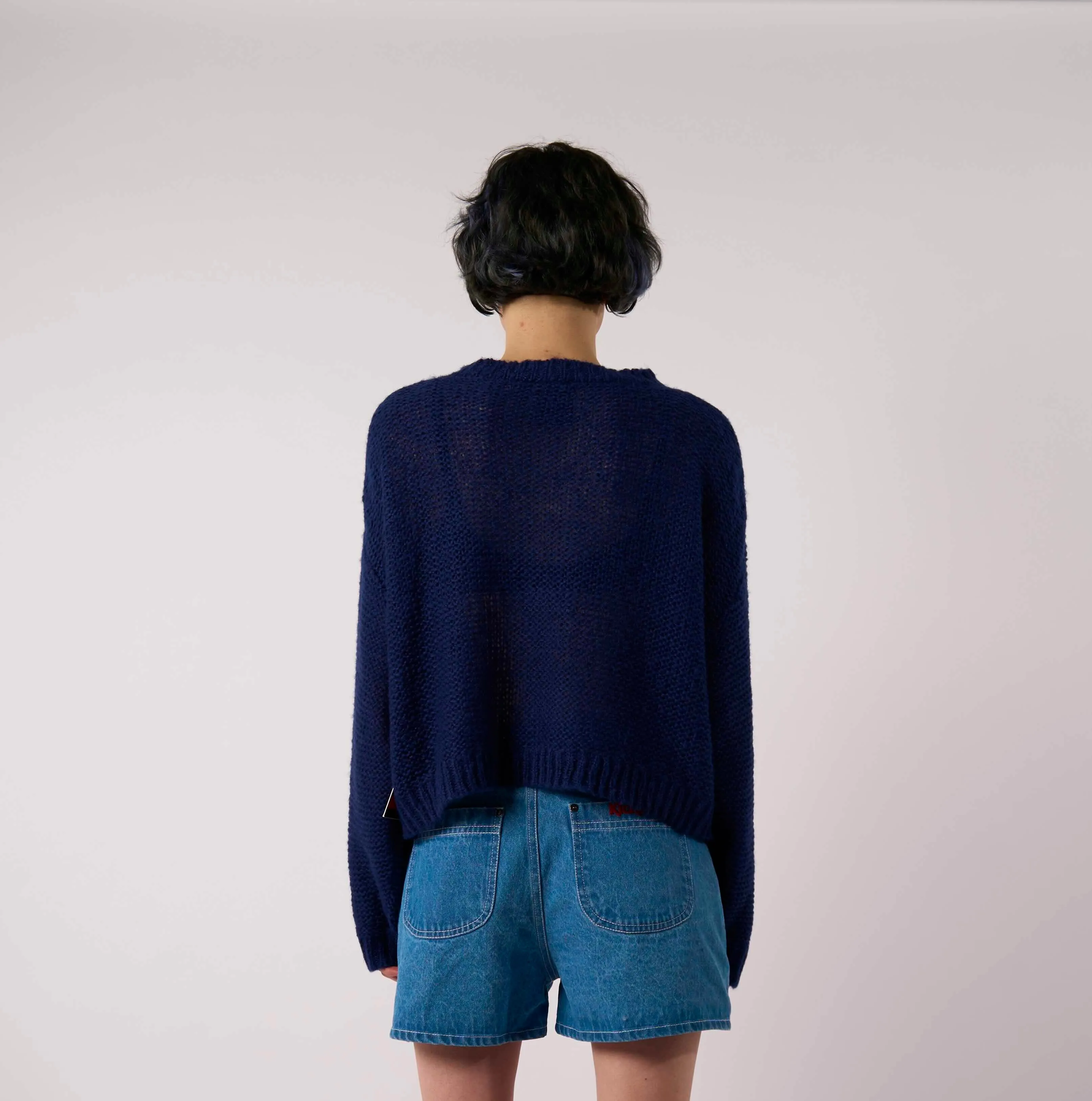 AntiStatic Yarn Kickers Navy Textured Logo Knit