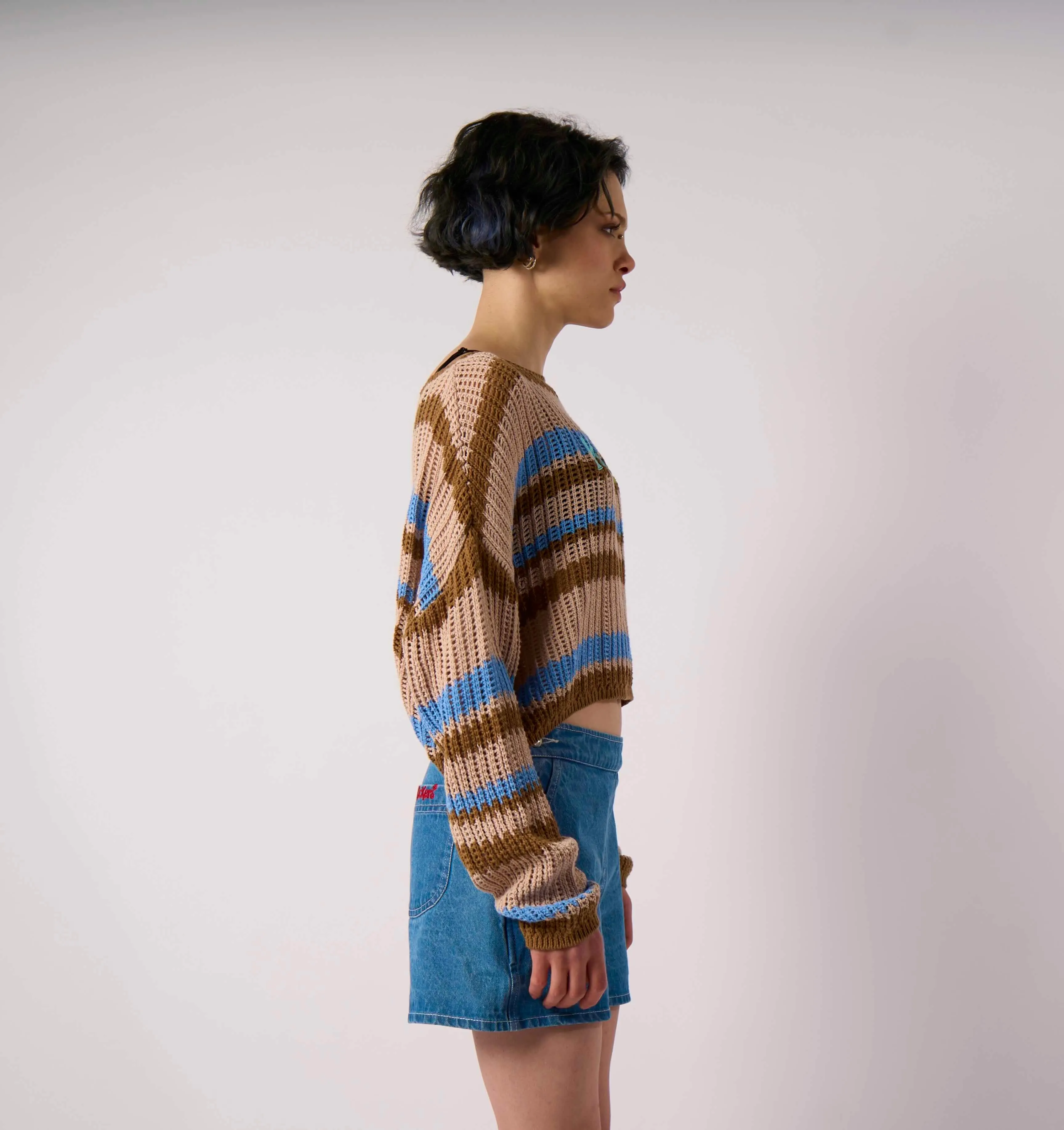 Layering Piece Kickers Stripe Logo Knit