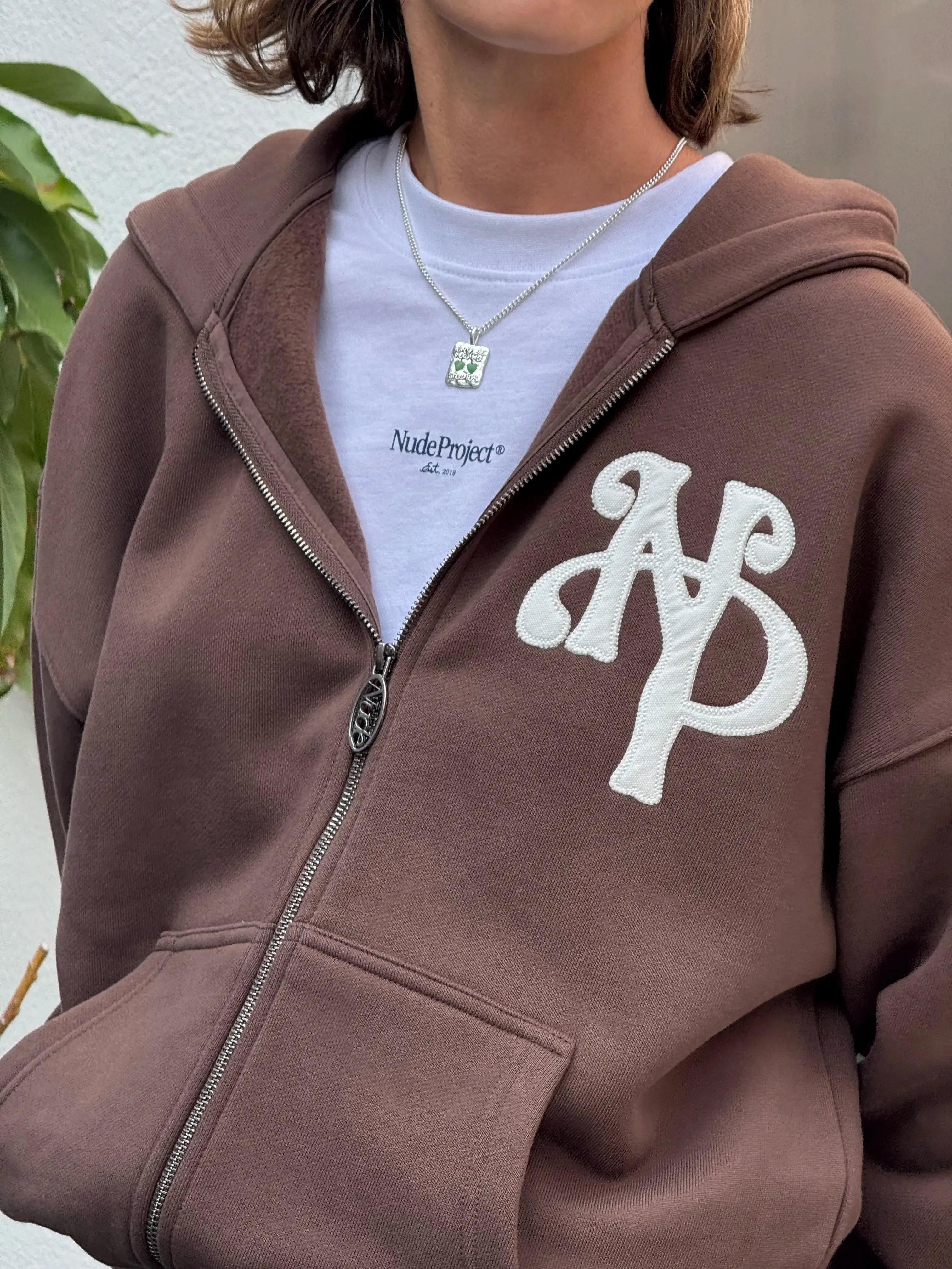 Kill Bill Zip-Up Hoodie Brown Date night Simple Hoodie