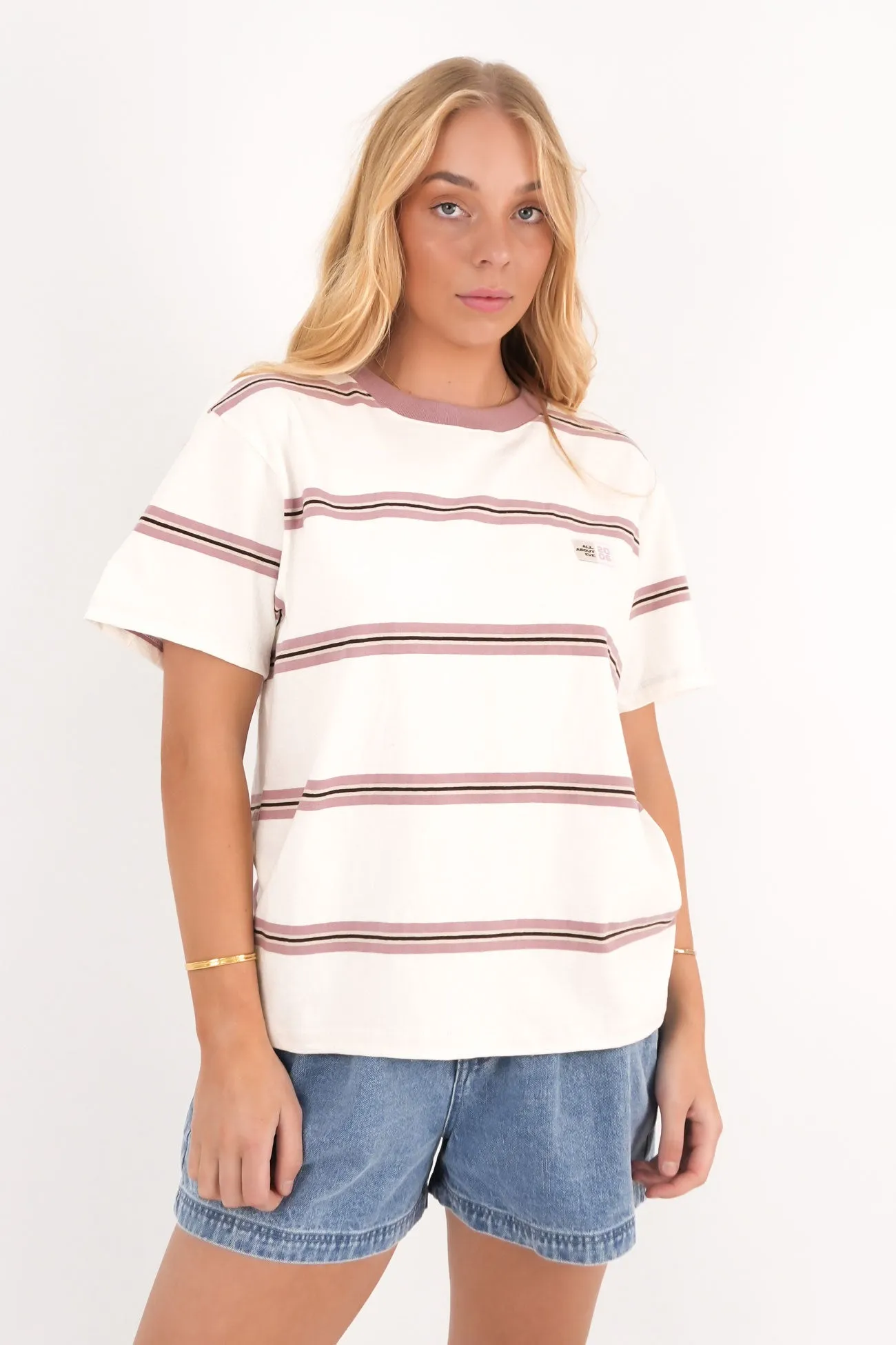 Kinsey Stripe Tee Minimal Layers Holiday Casual