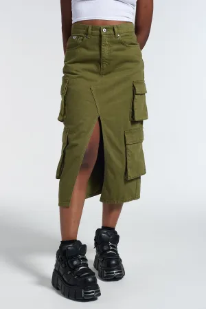 Soda Combat Skirt - Khaki Unisex style