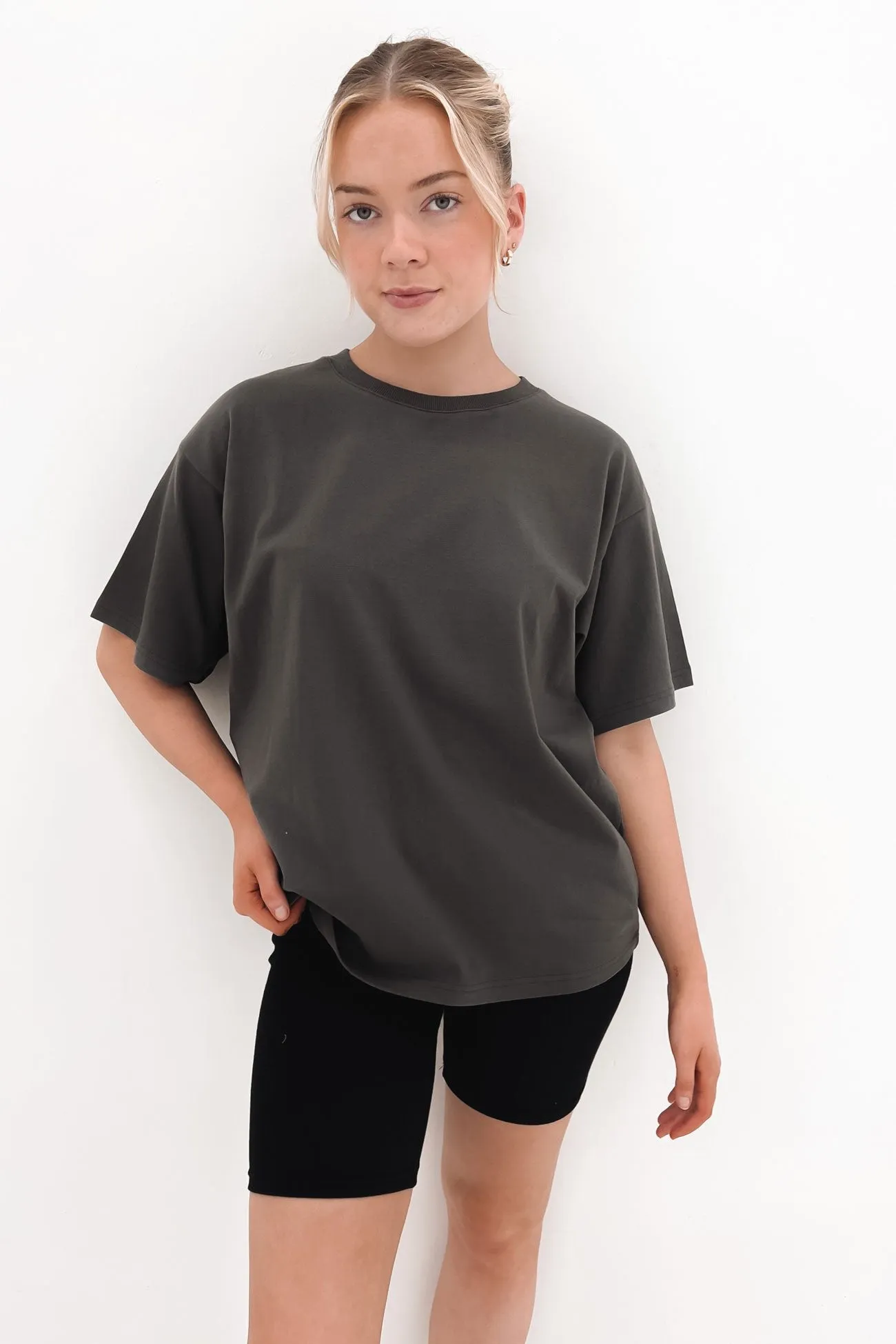 Quick Fit Koa Oversized Tee Charcoal