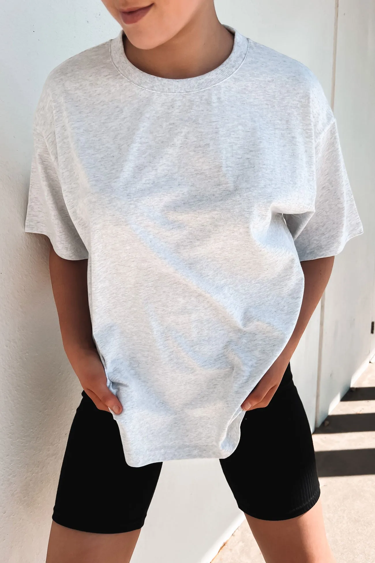 Koa Oversized Tee Snow Marle Soft and breathable