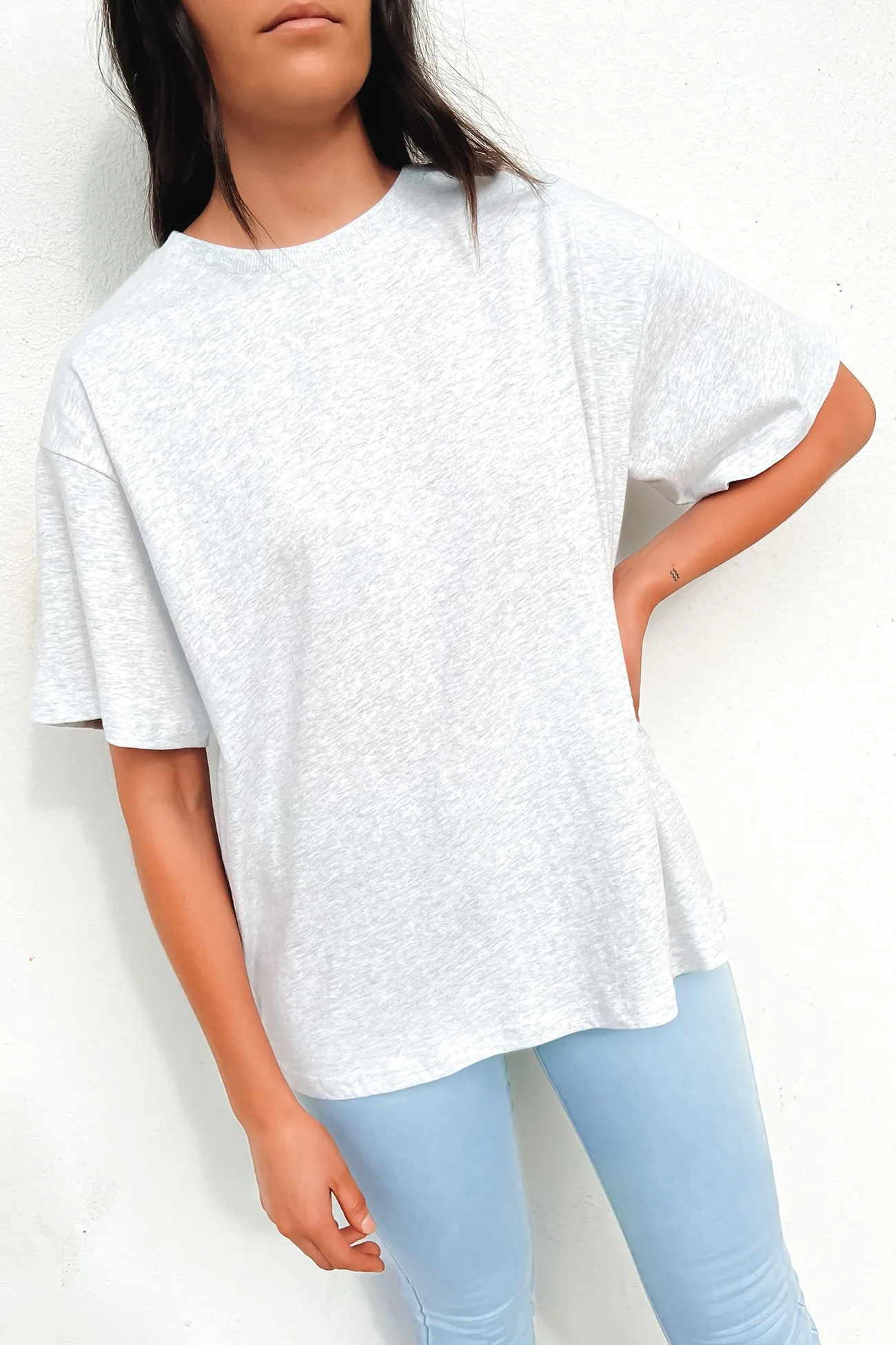 Koa Oversized Tee Snow Marle Seasonal Comfort Style