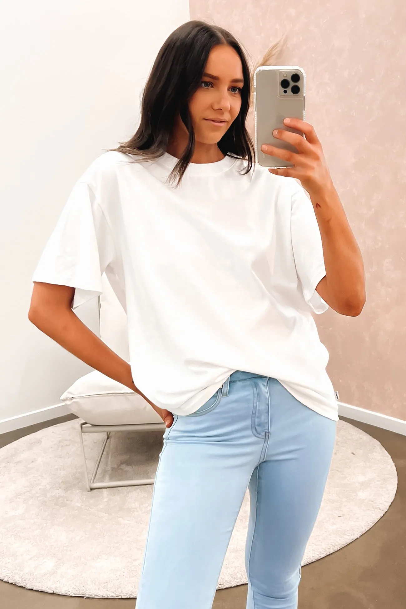 TemperatureControl Fabric Basic Comfort Koa Oversized Tee White