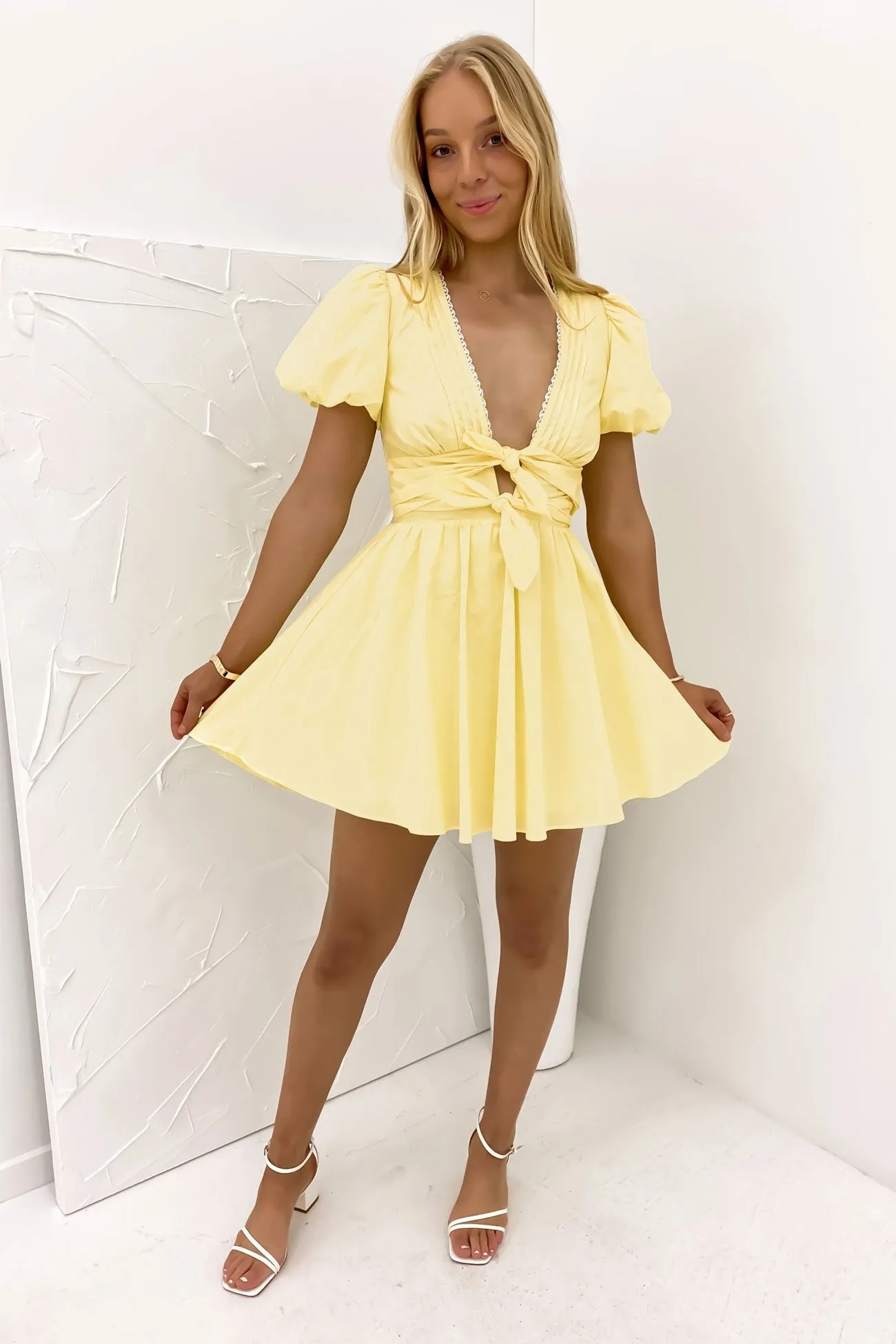 Smooth Vibes Comfortable Touch Kolby Mini Dress Yellow