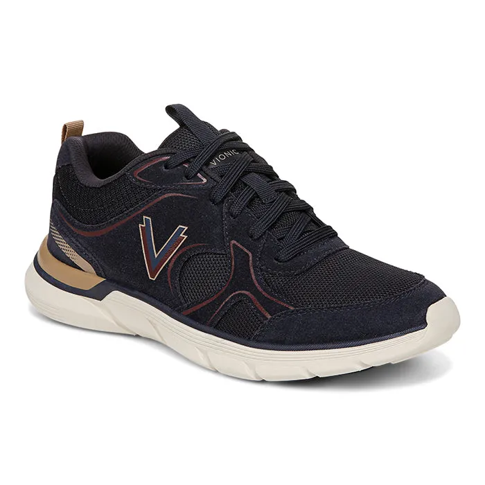 Compression Zoned Midsole buckle - strap shoes Womens Vionic Walk Parkside in Navy Blazer/Cherry Jubilee