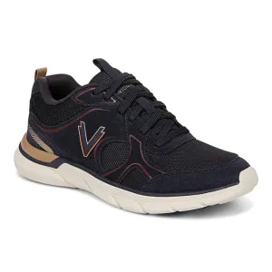 Compression Zoned Midsole buckle - strap shoes Womens Vionic Walk Parkside in Navy Blazer/Cherry Jubilee