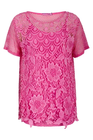 Lace Top made in Italy | FUCHSIA | 0405AR Fall Core