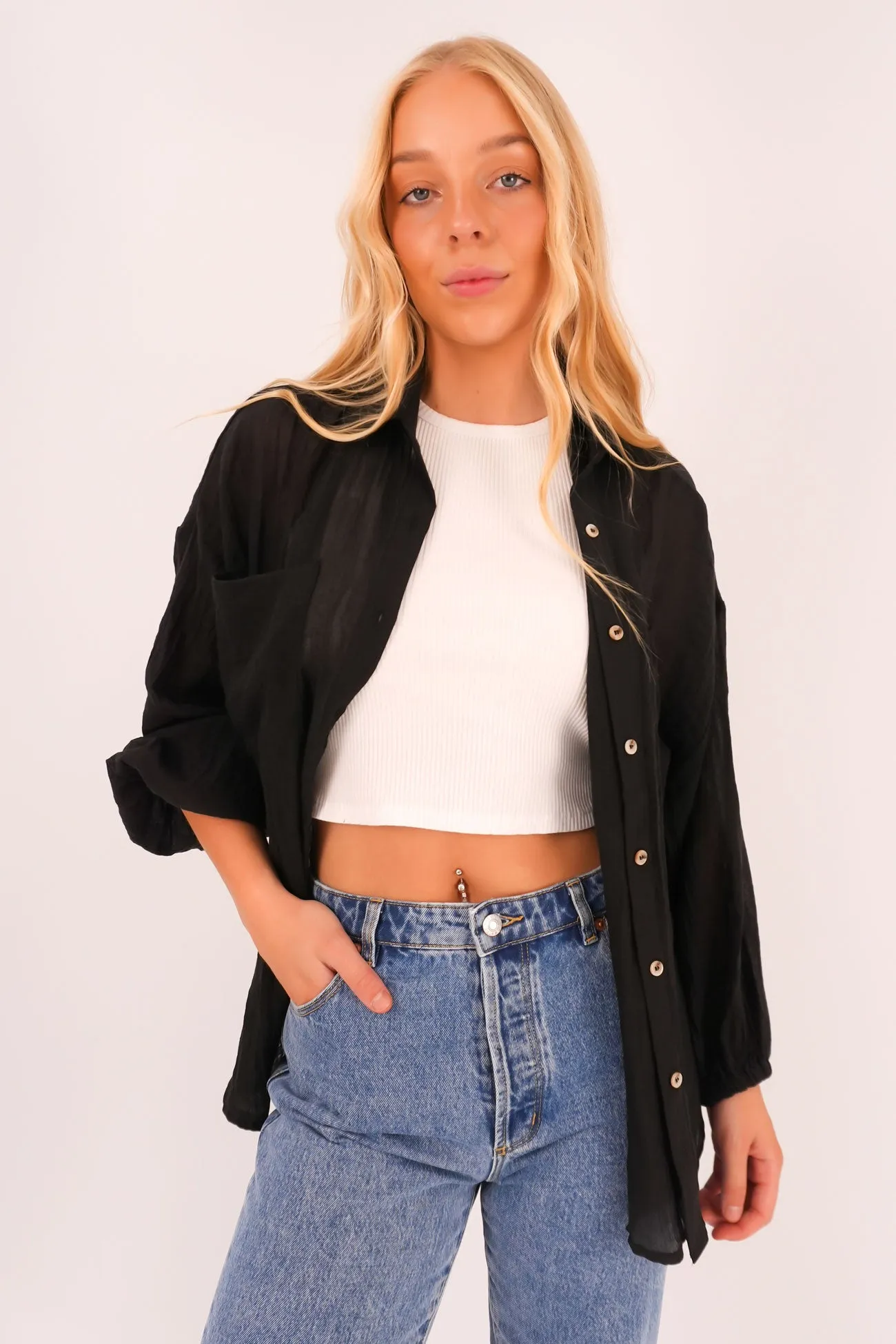 Modern Design Langley Shirt Black