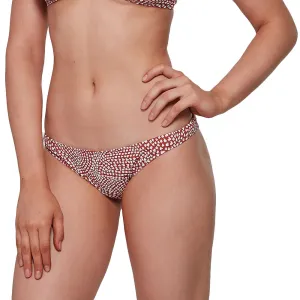 Anti Sag Reinforcement Women's Printed Bikini Bottom,Brown