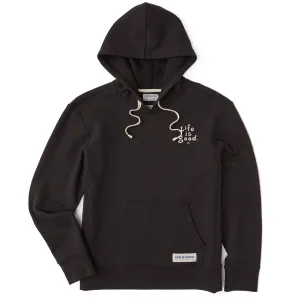 camping suitable Mass produced Women's LIG Vintage Wordmark Stacked Simply True Fleece Hoodie